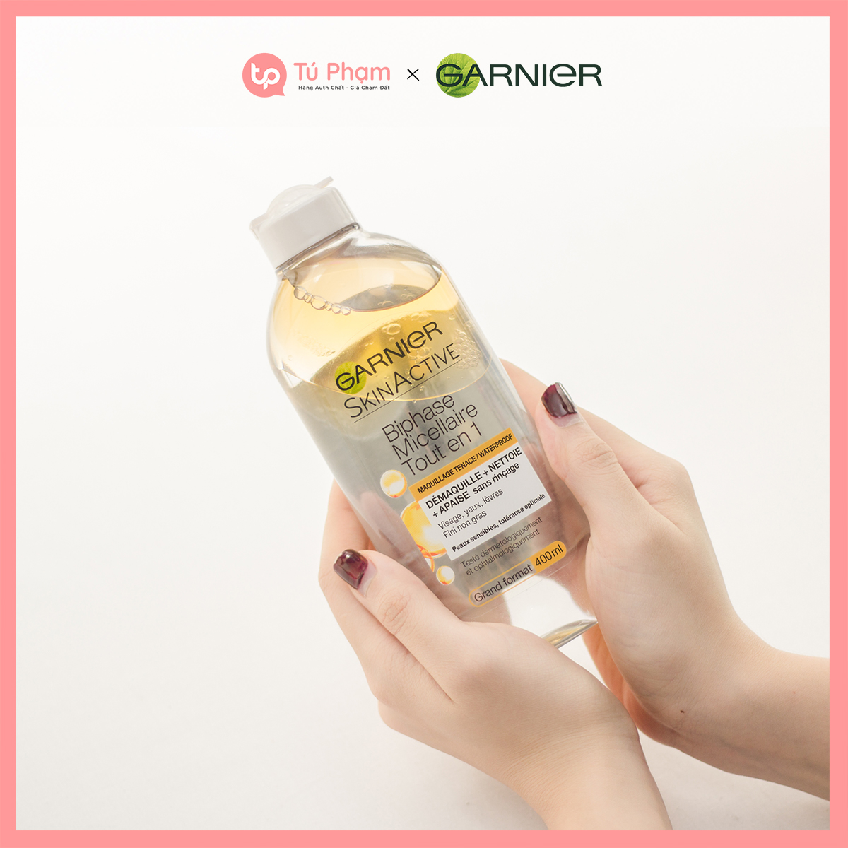 Nước Tẩy Trang Garnier Skin Active Solution Micellaire 400ml Trắng Vàng