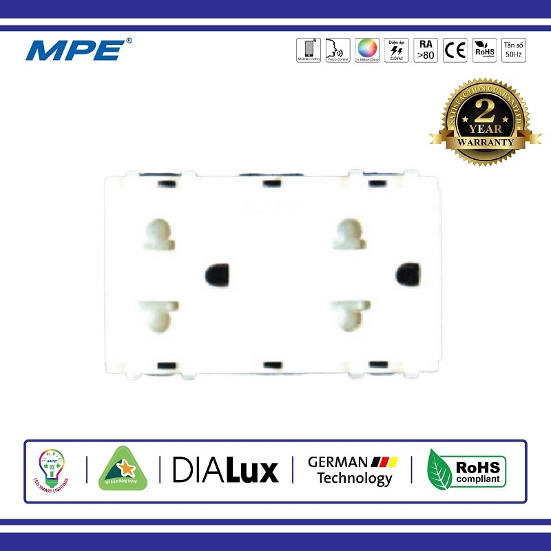 Ổ cắm đôi 3 chấu a50-a60 mpe