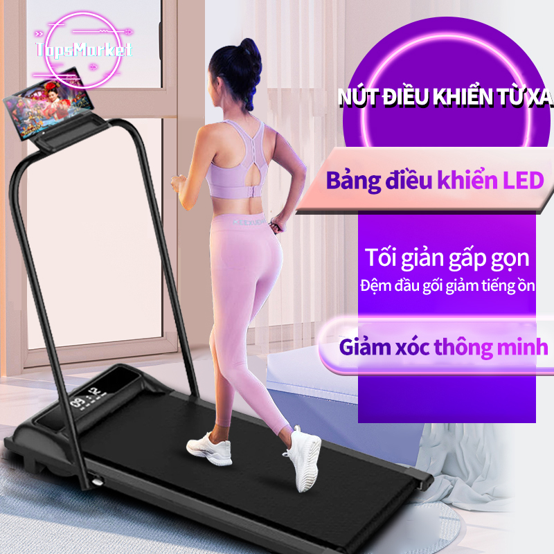 [HCM]Máy chạy bộ đế bằng đa năng Nâng cấp mới Máy chạy dành cho gia đình phòng tập GYM chuyên có thể gấp gọn không tiếng ồn cho hộ gia đình yên tĩnh chống xóc chống rung tiết kiệm điện dễ cất gọn không tốn diện tích