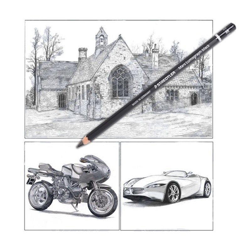 Bút chì Đức đen 2b 4b 6b 8b Steadtler