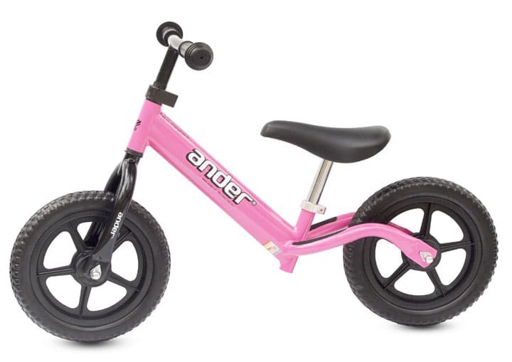 Xe thăng bằng Ander Basic-Màu hồng-Dành cho trẻ từ 18 tháng đến 6 tuổi, có khung than hợp kim chắc chắn, màu sơn đa dạng