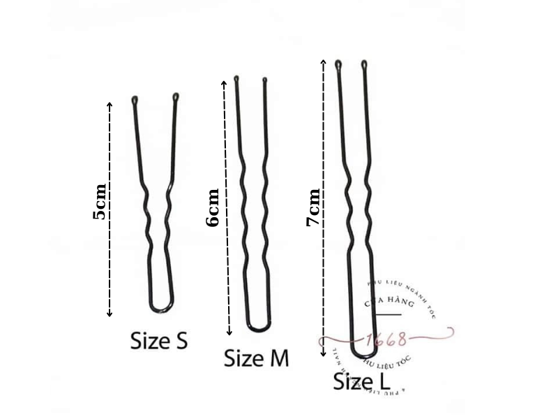 500g Kẹp Gim Chữ U Cài Tóc Chuyên Nghiệp chính hãng bọc sơn đen chống gỉ có sẵn 3 size S,M,L