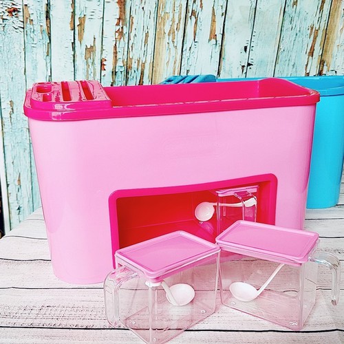 KỆ ĐỰNG GIA VỊ NHÀ BẾP VIỆT NHẬT 1 TẦNG-DỤNG CỤ SẮP XẾP CĂN BẾP CỦA BẠN- KÈM 3 HỘP ĐỰNG GIA VỊ