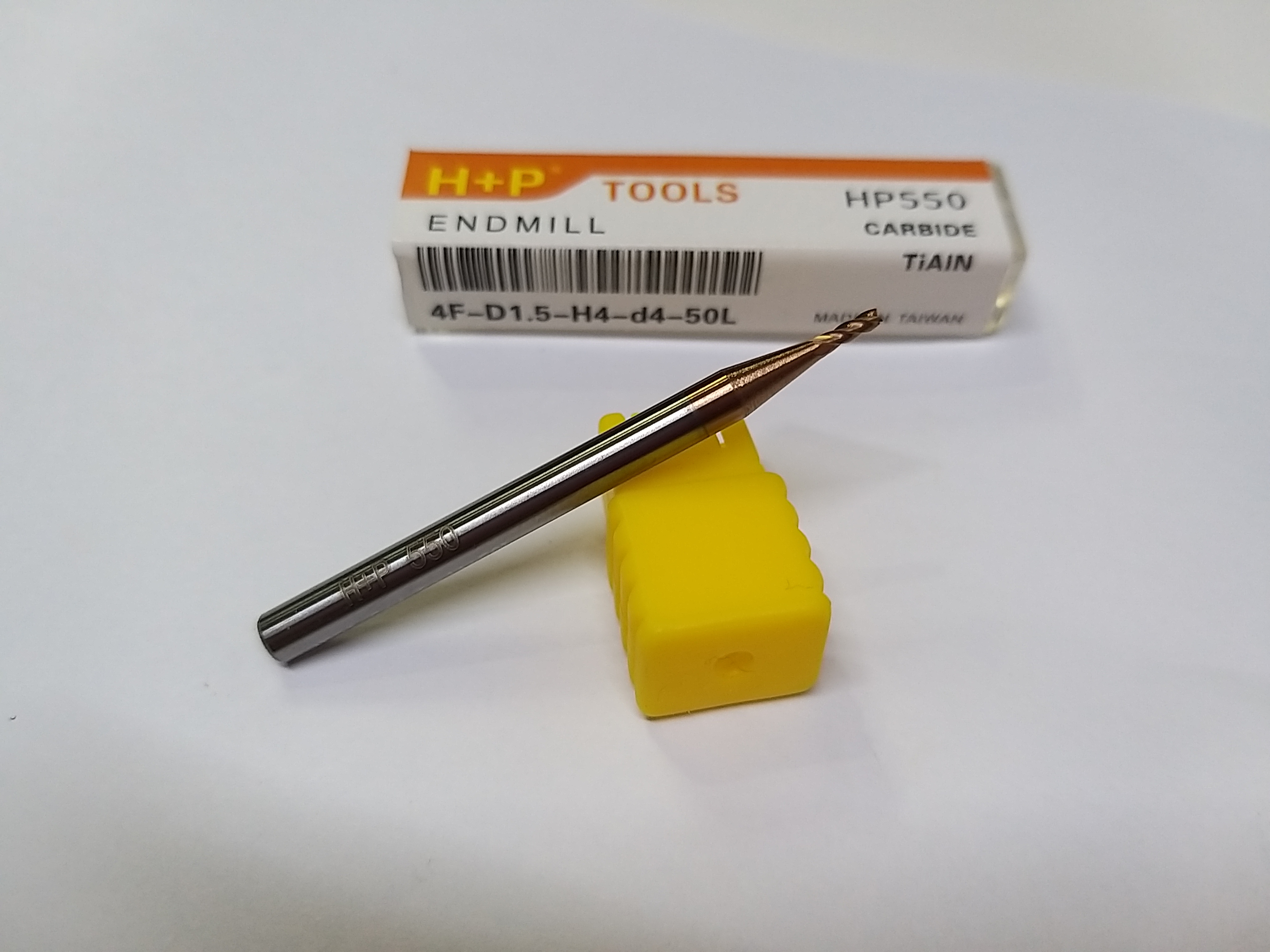 [HCM]Mũi Phay Hợp Kim CNC Vàng Trụ 4Me (1.5ly) Cao Cấp H+P