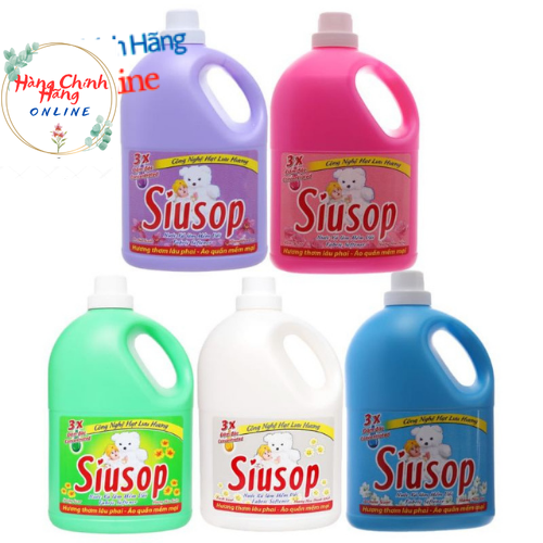 Can nước xả vải siusop 3,8kg gấu đậm đặc, lưu hương