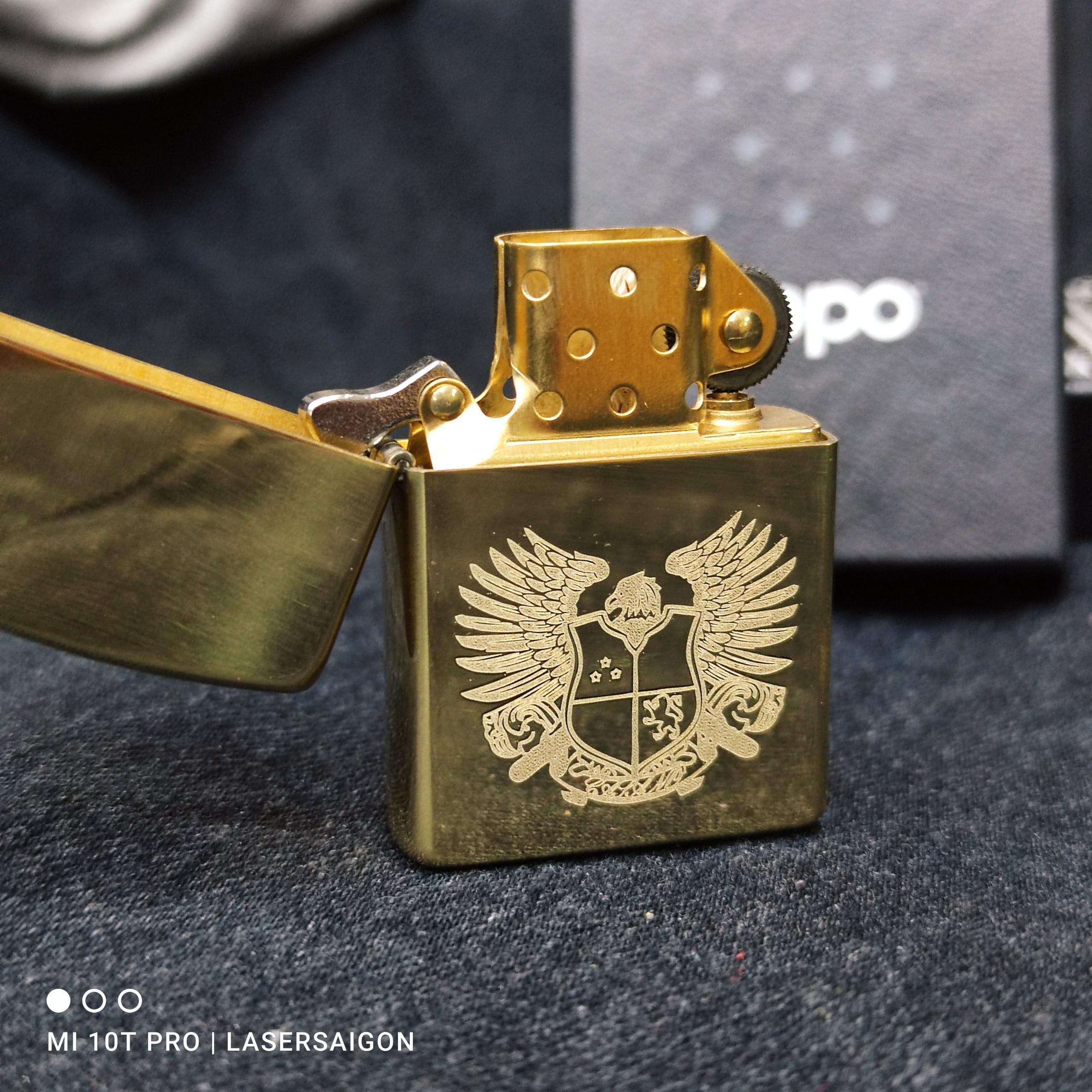 Bật Lửa Zippo Đồng Nguyên Khối Mẫu Vincenzo