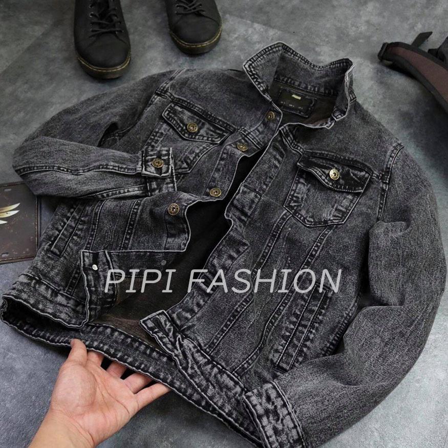 [HCM]ÁO KHOÁC JEAN NAM THỜI TRANG CAO CẤP XÁM TRO 03 VIET FASHION