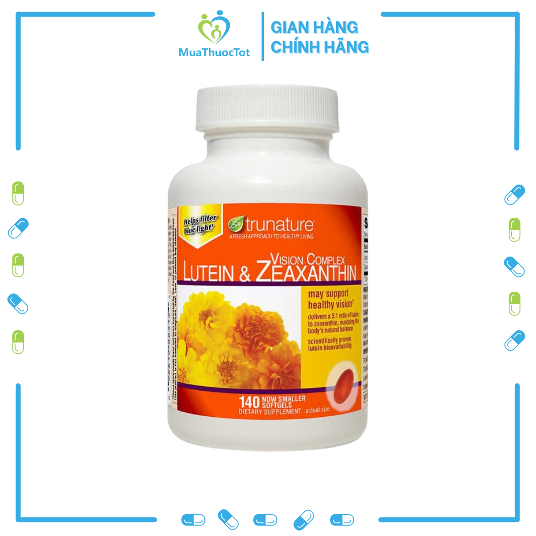 Viên uống bảo vệ mắt tăng cường thị lực trunature lutein & zeaxanthin 140 viên