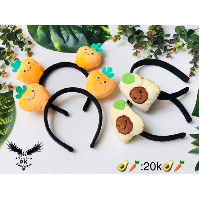 [HCM]Băng đô cài tóc cà rốt+bơ
