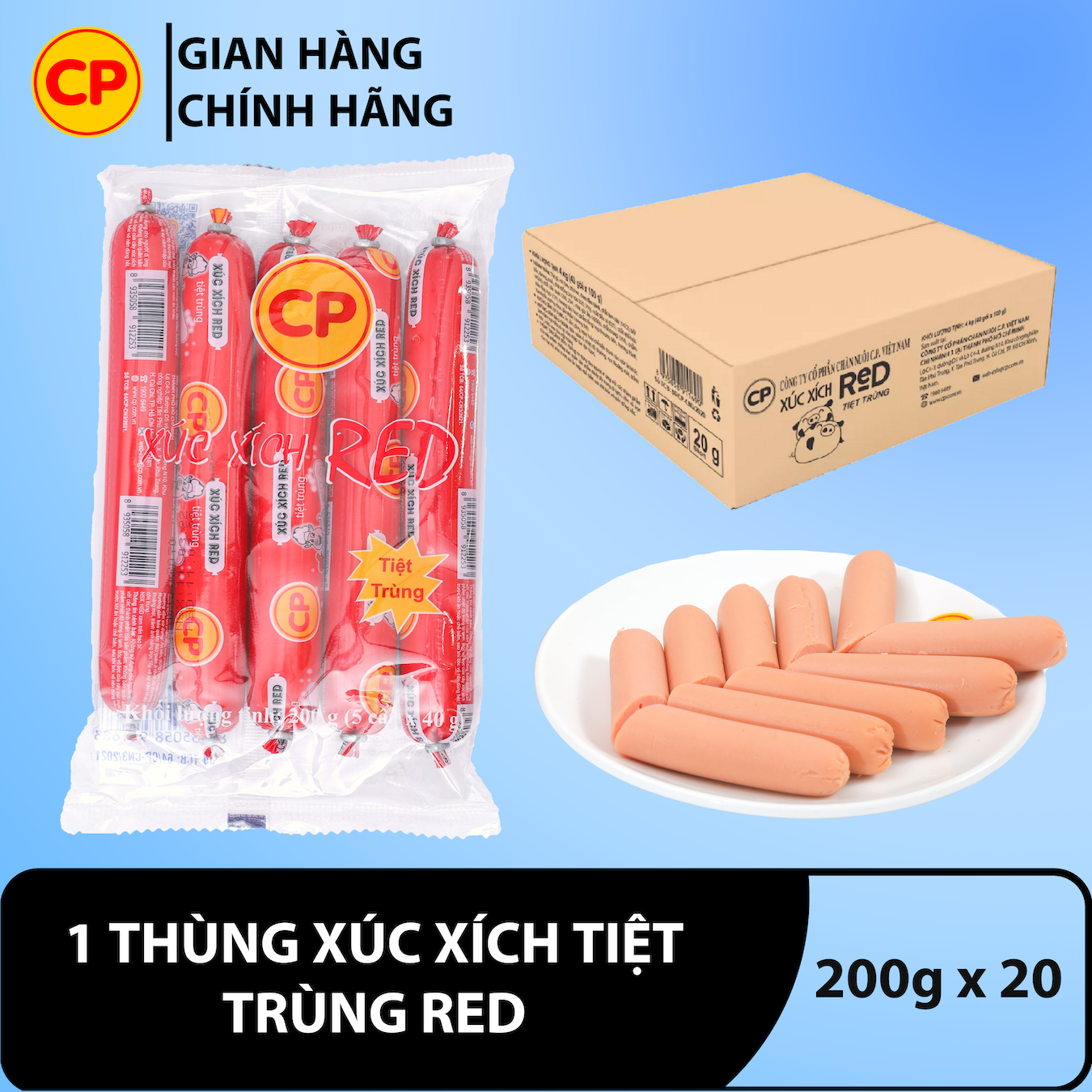 [Giao hàng toàn quốc] CP Thùng Xúc Xích Tiệt Trùng các loại