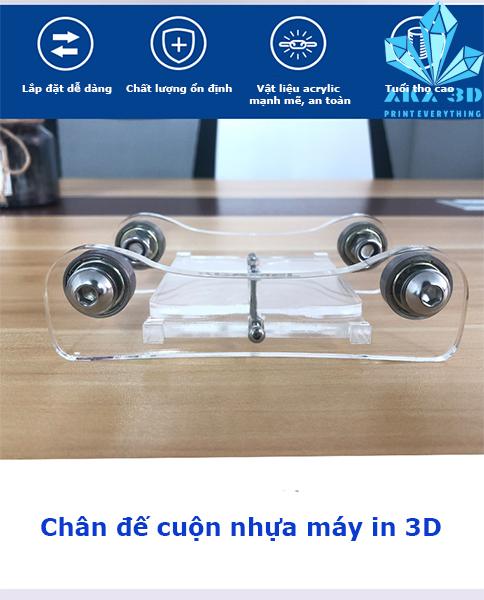 Giá đỡ cuộn nhựa máy in 3D - giá đỡ cuộn nhựa in 3d mica trong suốt.