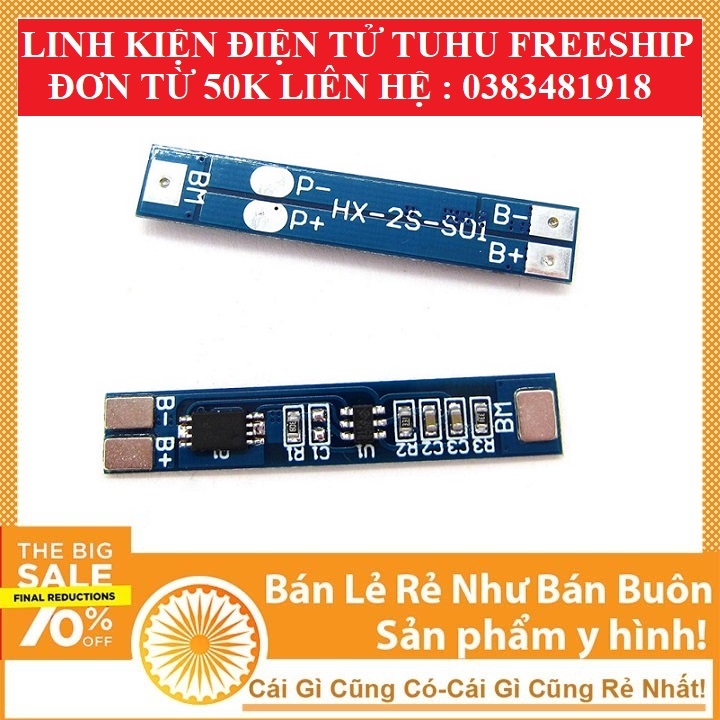 Mạch sạc và bảo vệ pin 2S lithium linh kiện điện tử tuhu 3m