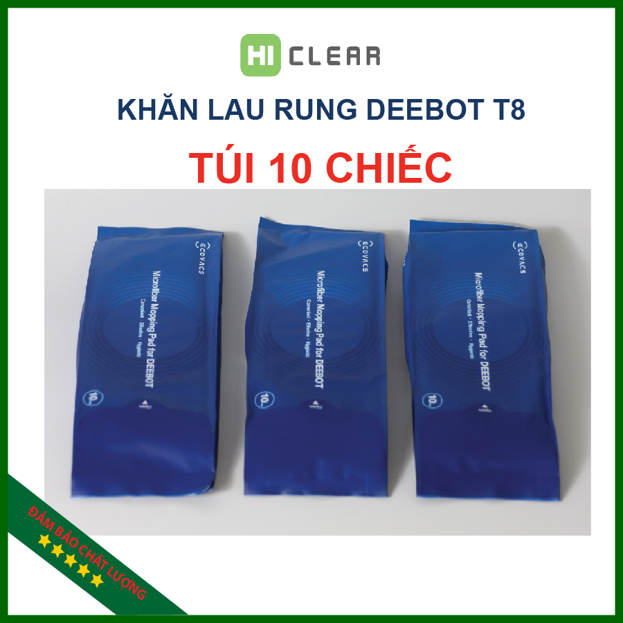 Phụ kiện khăn lau rung robot hút bụi lau nhà ecovasc deebot t8 aivi /t8 power/ t8 max/ t8 aivi plus/t9 aivi/ t9 max/t9