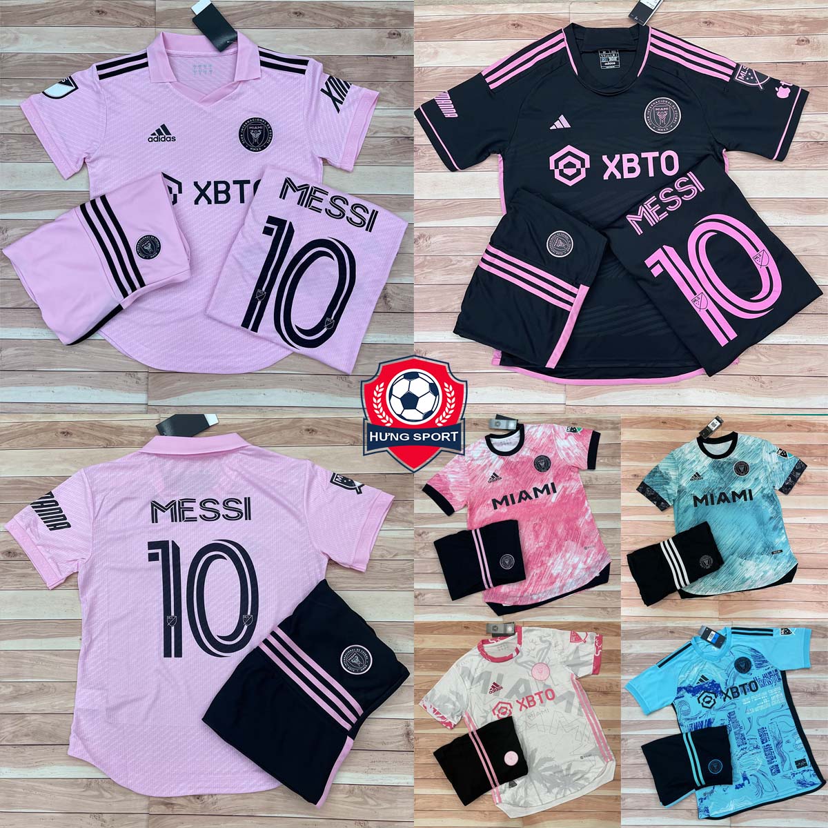 HOÀN TIỀN 15% - Áo Bóng Đá CLB Miami - Chuẩn Mẫu Thi Đấu - Vải Polyester Gai Thái