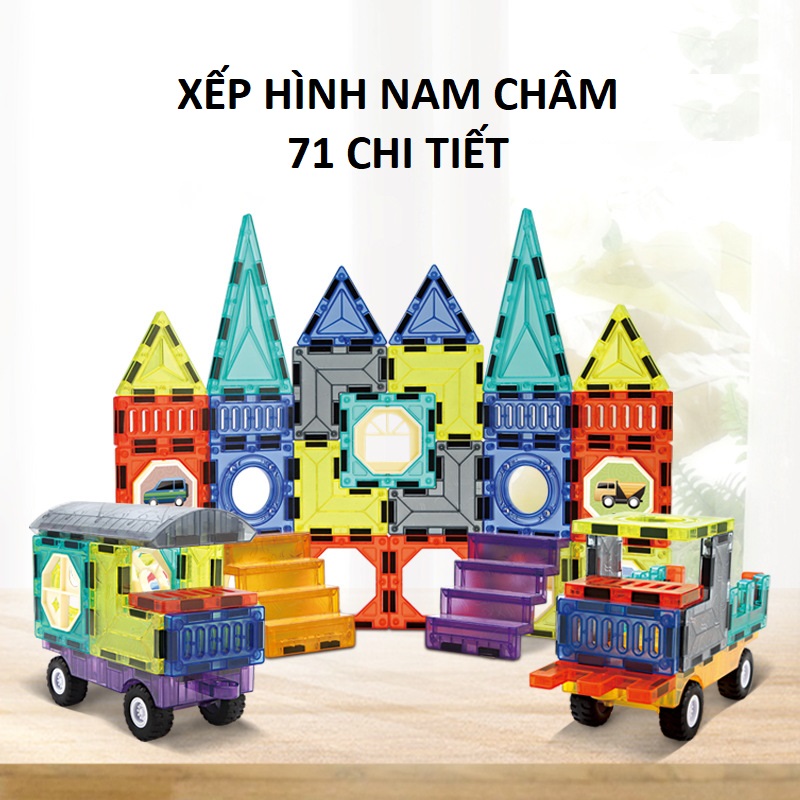 Đồ chơi ghép hình nam châm lego magnetic thông minh cho bé xếp hình không gian sáng tạo phát triển trí tuệ