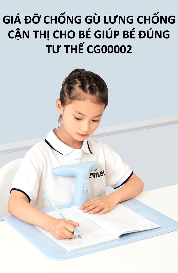 Giá đỡ ngực chống gù lưng cong vẹo cột sống, chống cận thị giúp bé đúng tư thế khi ngồi học-KCG-00002