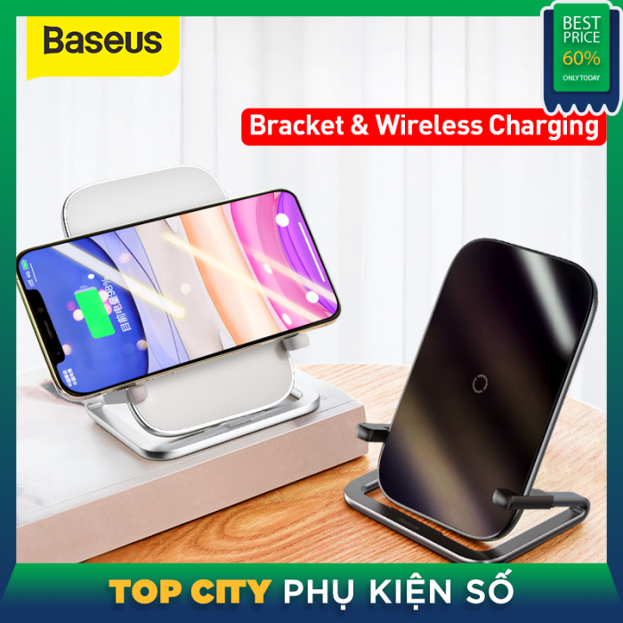 Đế sạc nhanh không dây baseus rib 15w 2 trong 1, đế sạc không dây cho huawei samsung iphone xiaomi