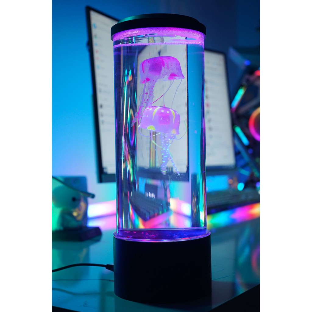 Đèn Ngủ Led Con Sứa Chuyển Động Thay Đổi Màu Sắc, Trang Trí Sinh Động, Làm quà tặng