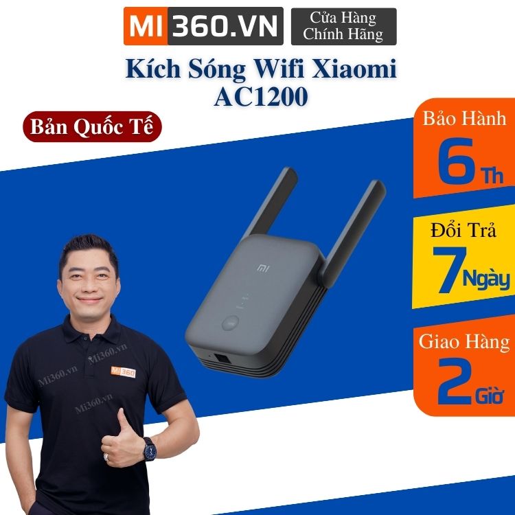 Kích Sóng Wifi Xiaomi AC1200✅ Hỗ Trợ 2 Băng Tần ✅ Kết Nối App Mihome✅ Bản Quốc Tế Chính Hãng
