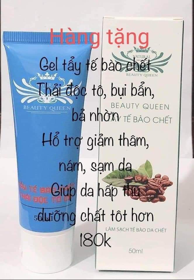 Tẩy tế bào chết beauty queen trắng da thải độc chì cho da