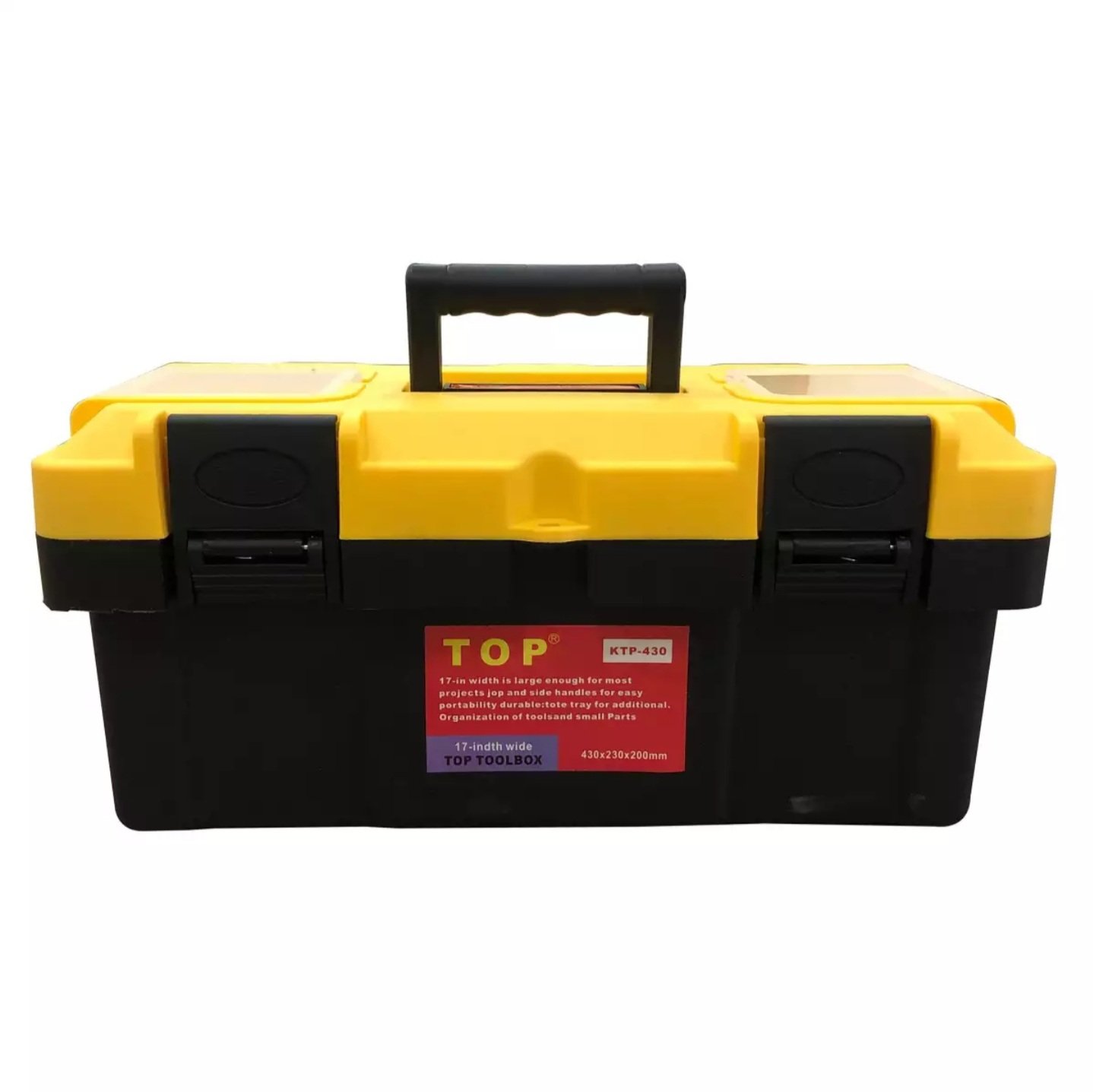 Thùng đựng đồ nghề nhựa siêu bền cỡ 45x25x20cm hãng TOP KTP-450, Bảo hành 12 tháng, Hộp đựng đồ nghề, Hop dung do