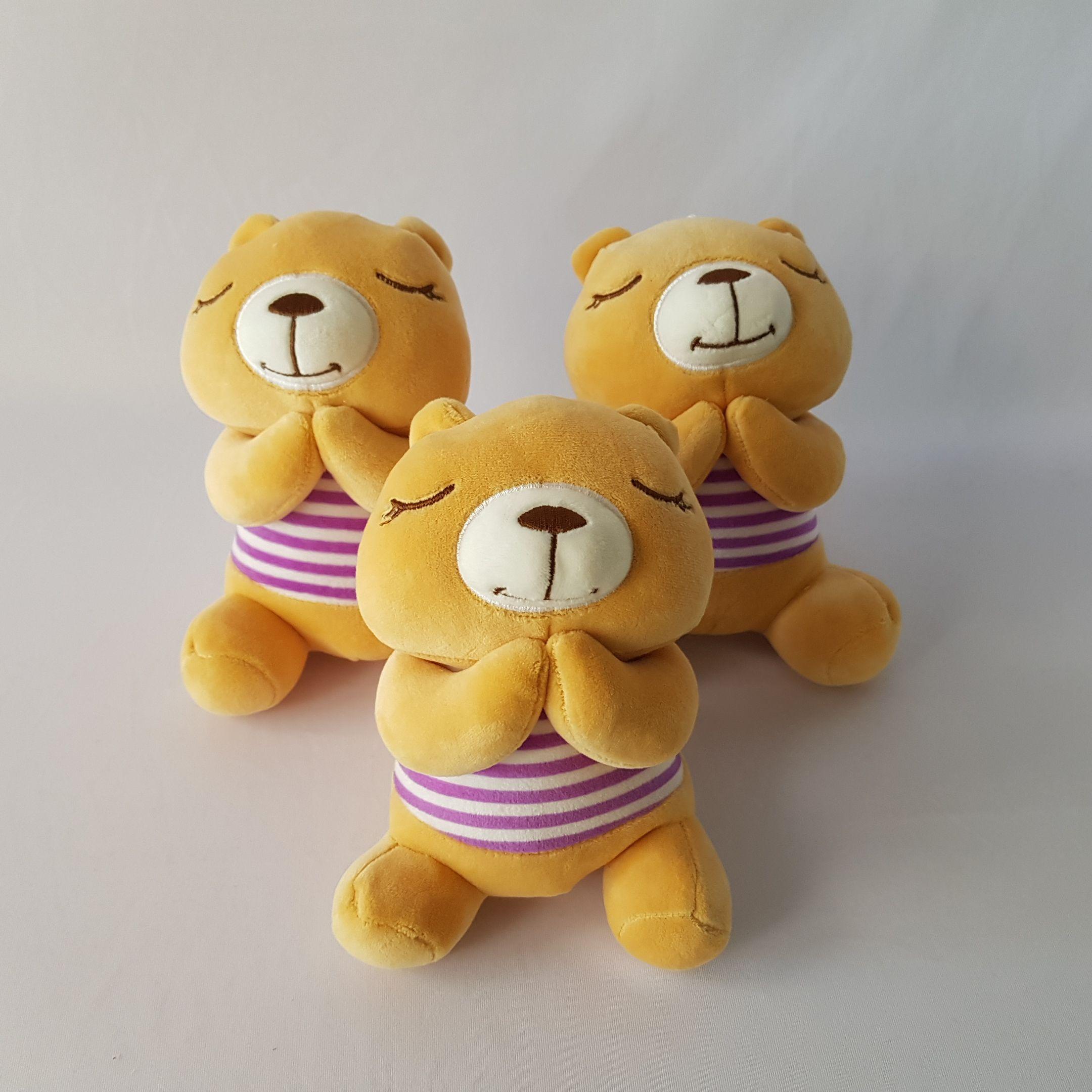 Gấu bông 20cm Gấu áo sọc quà tặng trang trí