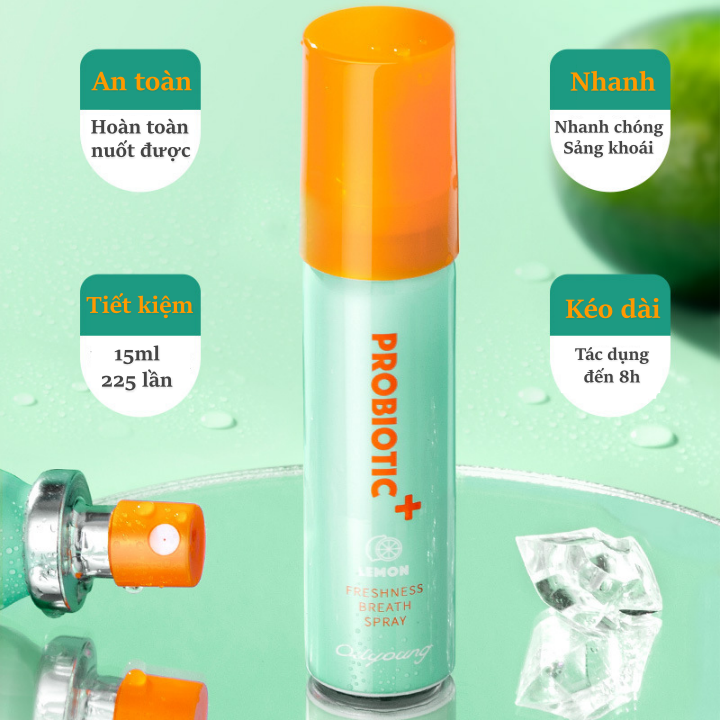 Xịt thơm miệng diệt khuẩn nam nữ hương cam chanh cao cấp tác dụng đến 8 giờ PROBIOTIC