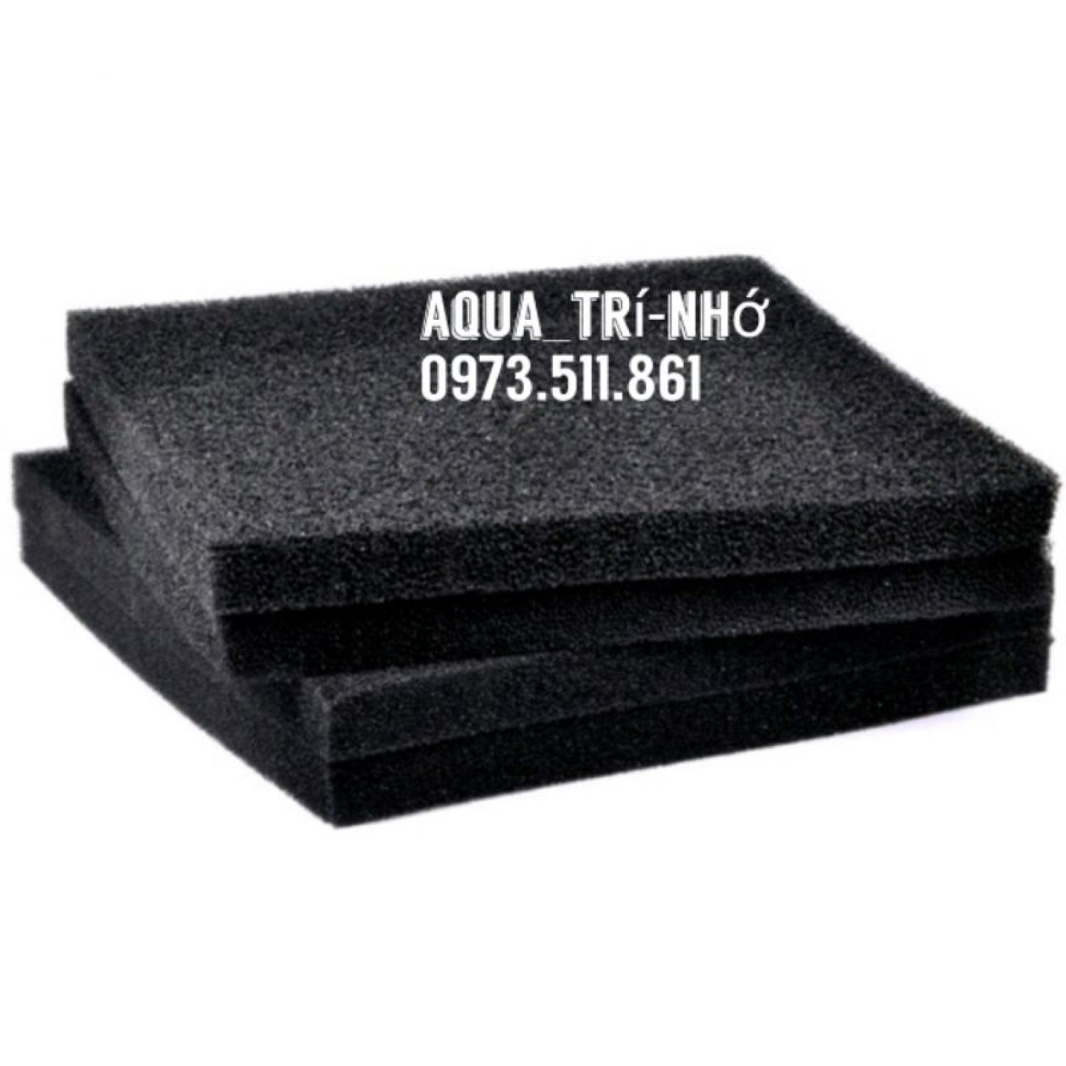 Tấm mút đen lọc nước cho bể cá 50x50x5