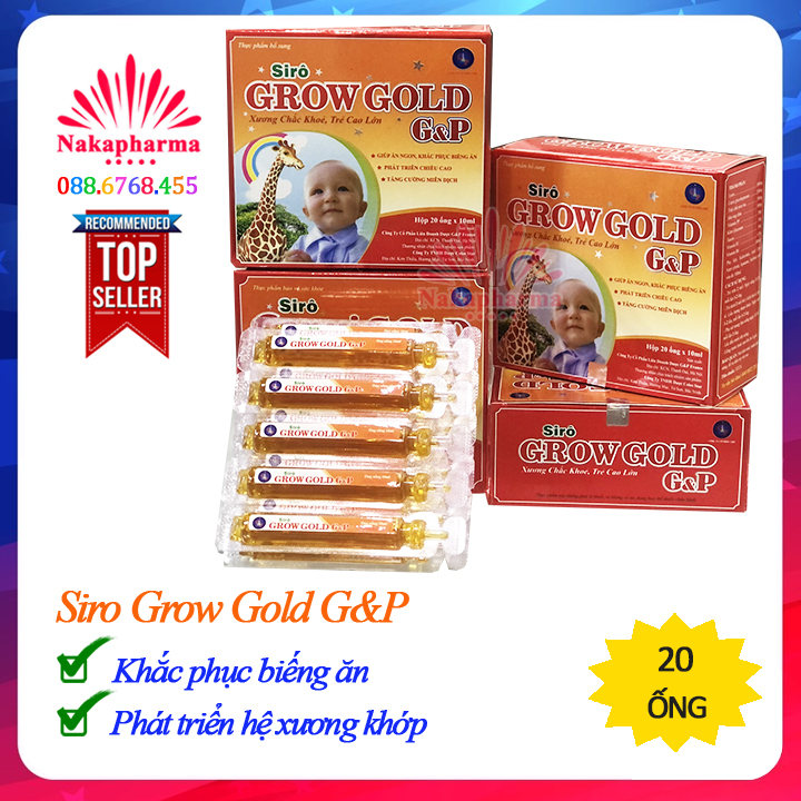 Siro Canxi Gold New G&P France - Grow Gold GP mẫu mới – Ăn ngon miệng, tăng chiều cao, dễ hấp thu, h