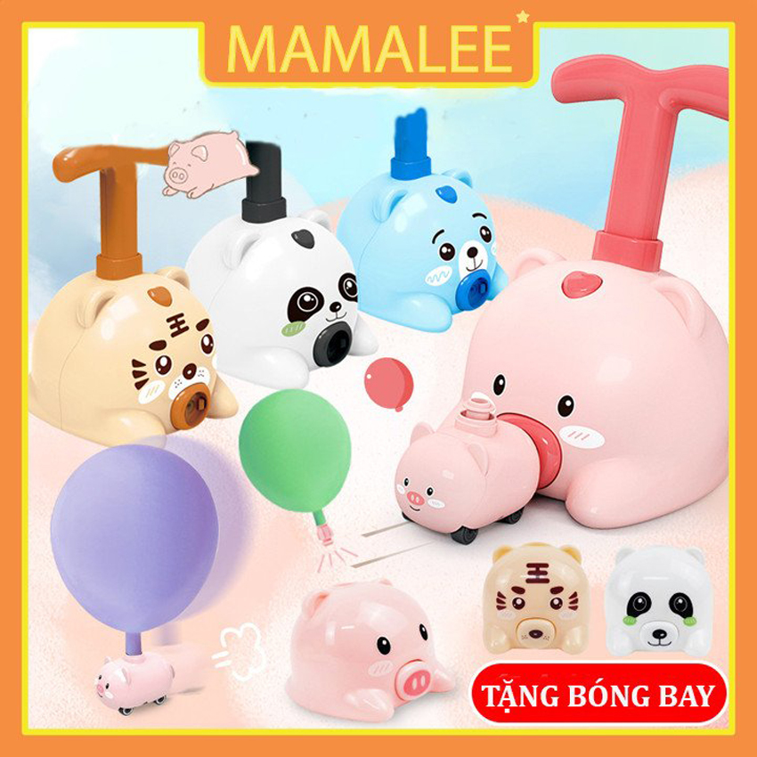 Đồ Chơi Thú Bơm Bóng Bay Đẩy Xe Hơi - Xe Chạy Bằng Bóng Bay Nhiều Mẫu - Phát Triển Trí Tuệ Cho Bé