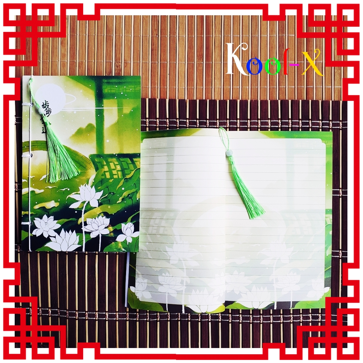 Sổ tay cổ phong dạ quang, khổ a5
