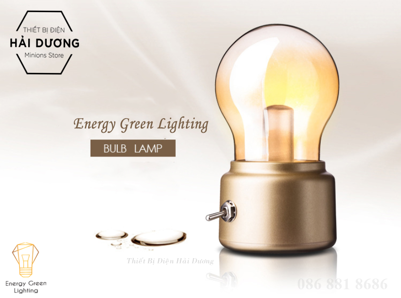 Đèn Ngủ LED Mini Decor Giả Đèn Dầu JP-TTN - Pin Sạc Tích Điện Sáng 25 Giờ Liên Tục-Ánh Sáng Vàng - Energy Green Lighting - Bảo Hành 12 Tháng - Có video thực tế