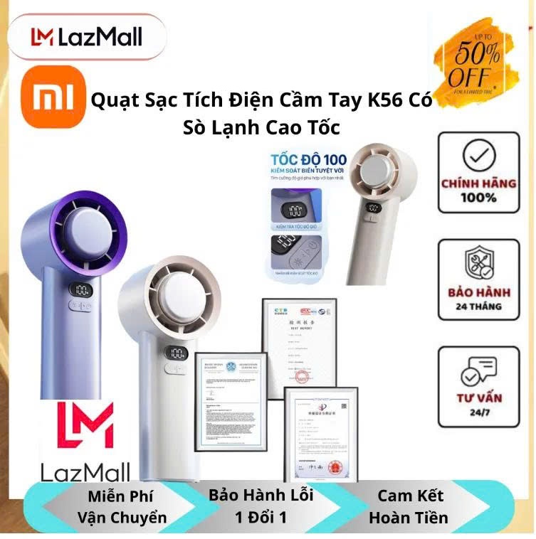  Quạt Sạc Tích Điện Cầm Tay Mini – 3 Cấp Gió Pin Sạc Dung Lượng Cao Nhỏ Gọn Tiện Lợi Mang Đi Học – Làm – Du Lịch TỔNG KHO VDVA 