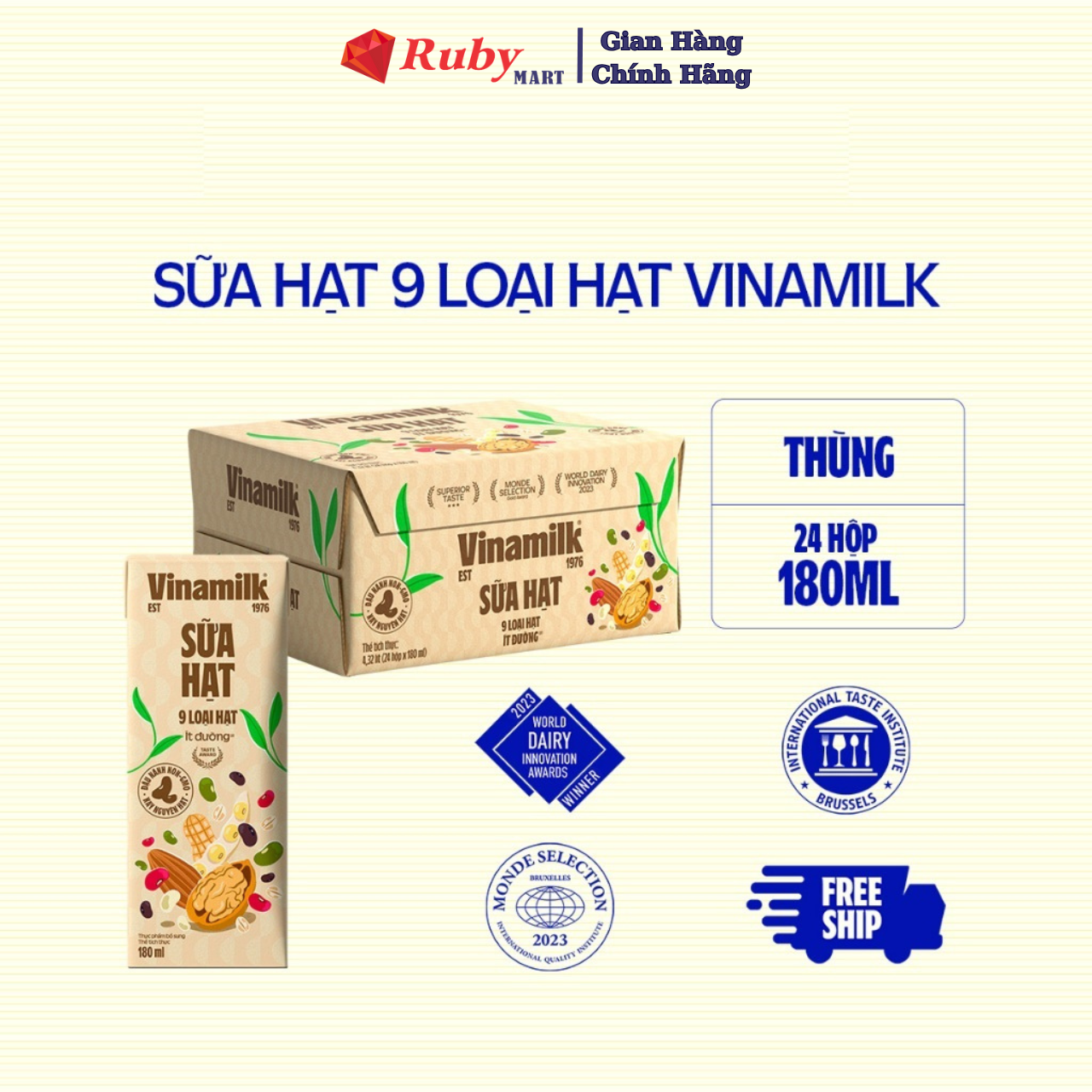 Sữa 9 loại hạt Vinamilk Super Nut 180ml