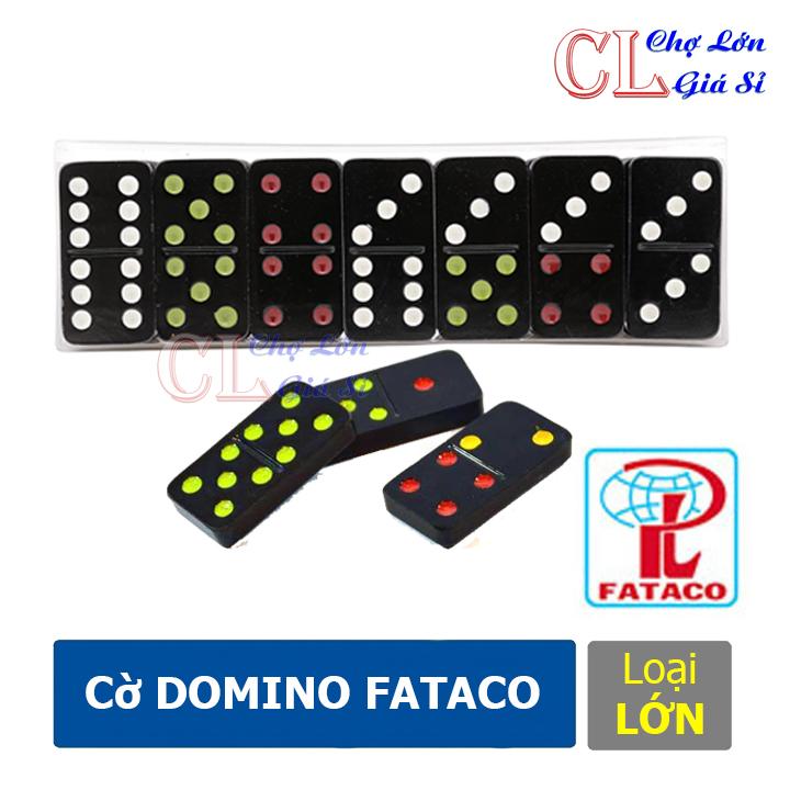 Bộ cờ Domino FATACO loại LỚN làm bằng nhựa Melamine bền đẹp an toàn sử dụng hàng Việt Nam chất lượng cao - CHỢ LỚN GIA SỈ