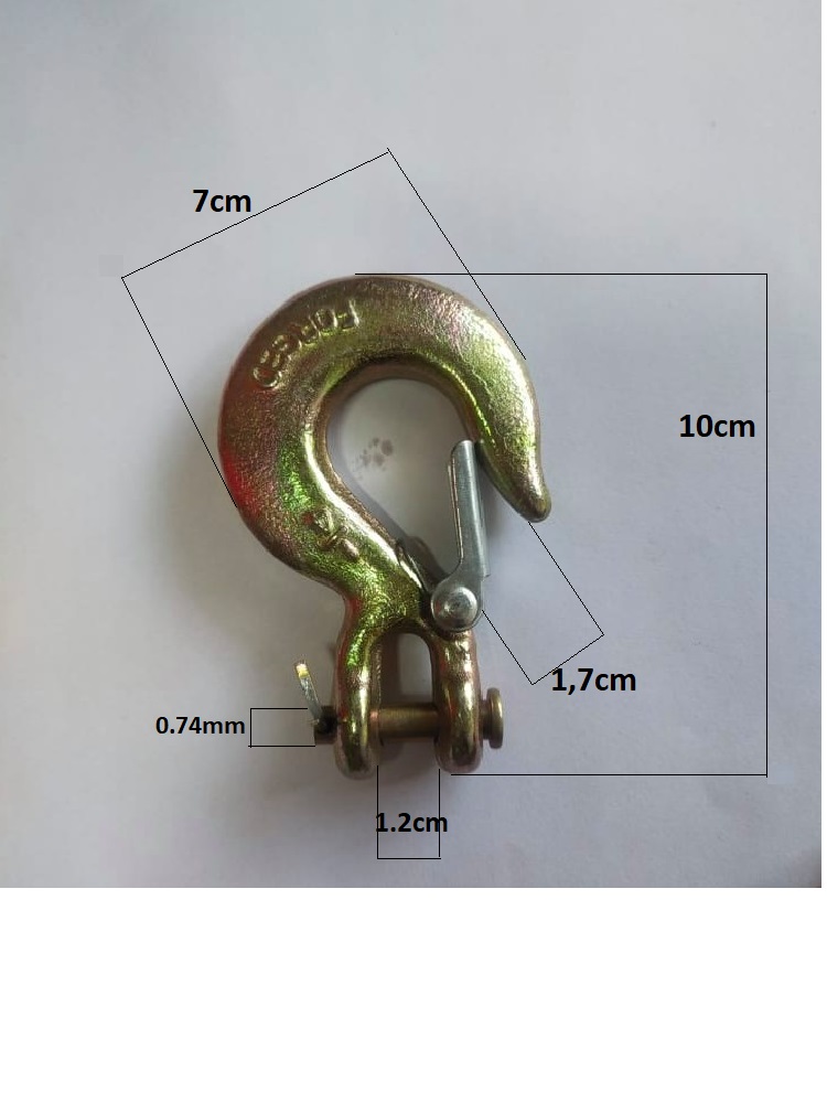 Móc cẩu chốt Móc Cẩu cáp Móc Cẩu Xích 1.25 Tấn
