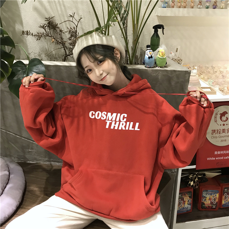 Áo hoodie nữ form rộng chui đầu màu xanh, cam vải nỉ chất đẹp giá rẻ order quảng châu BST ao thu đông unisex ullzang 2020