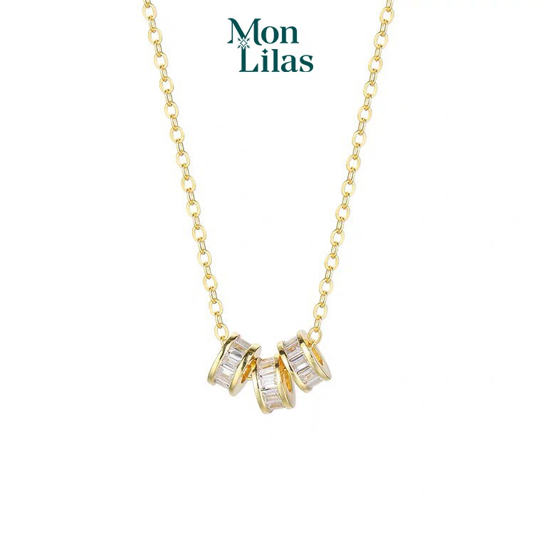 Dây chuyển bạc mon lilas đính đá d092007