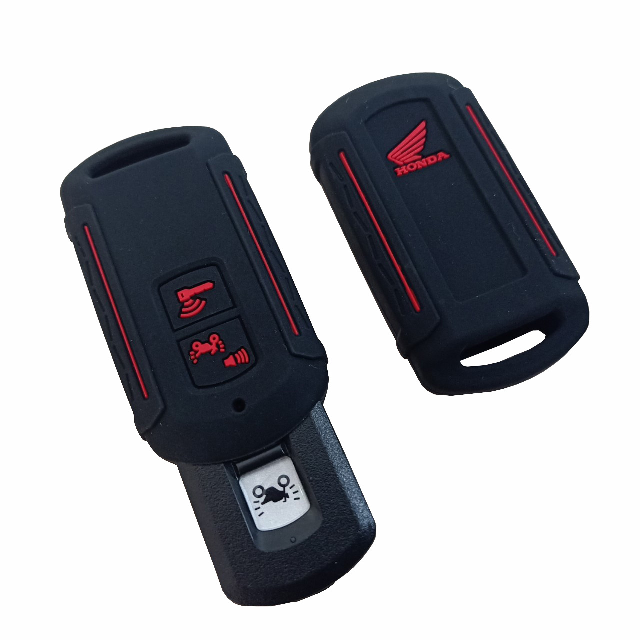 Ốp chìa khóa silicon smartkey Honda mẫu sọc lắp xe Airblade, Lead, Vision