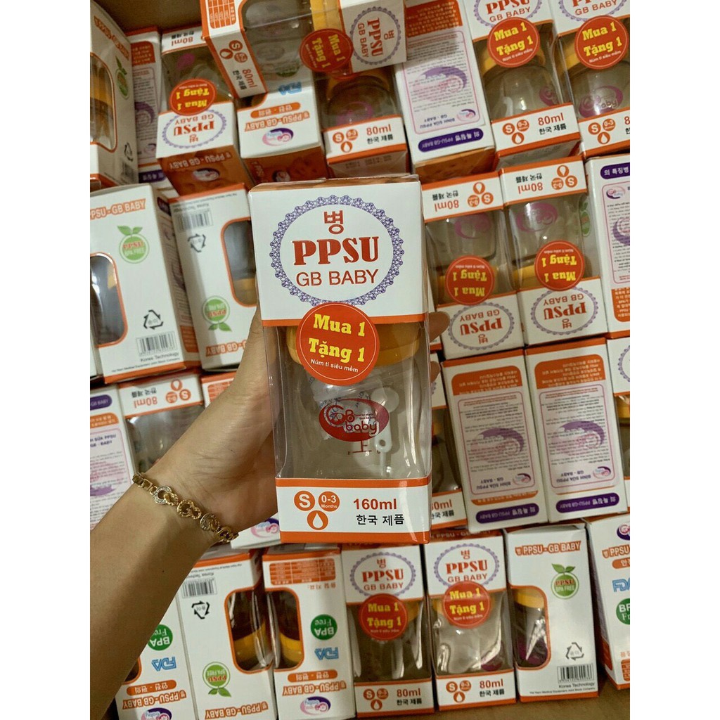 Bình sữa PPSU GB Baby Hàn Quốc 160ml/180ml/240ml