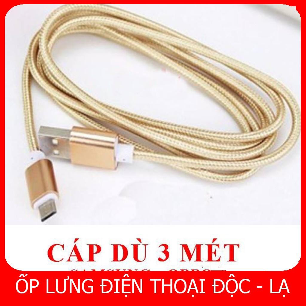 [CAO CẤP] CÁP SÁC SAMSUNG DÂY DÙ XUẮN XỊN DÀI 3M, DÂY SẠC ĐIỆN THOẠI CHO SAMSSUNG CHỐNG RỐI CHỐNG XUẮN VÀ KHÔNG BỊ ĐỨT - CÁP SẠC SAM SUNG 3 MÉT DÂY DÙ XOẮN XỊN
