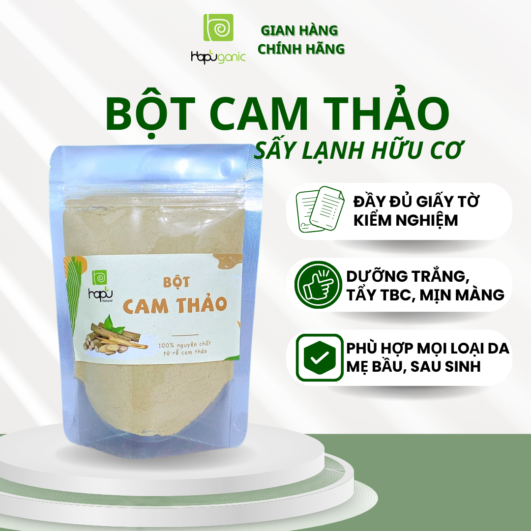 Bột Cam Thảo Sấy Lạnh Nguyên Chất Đắp Mặt Hapuganic
