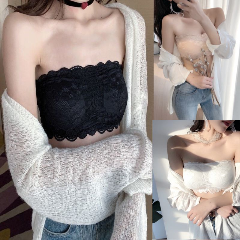 Áo Bra Ren Cúp Ngực , Áo Lót Không Dây Mặc Hở Lưng - King King