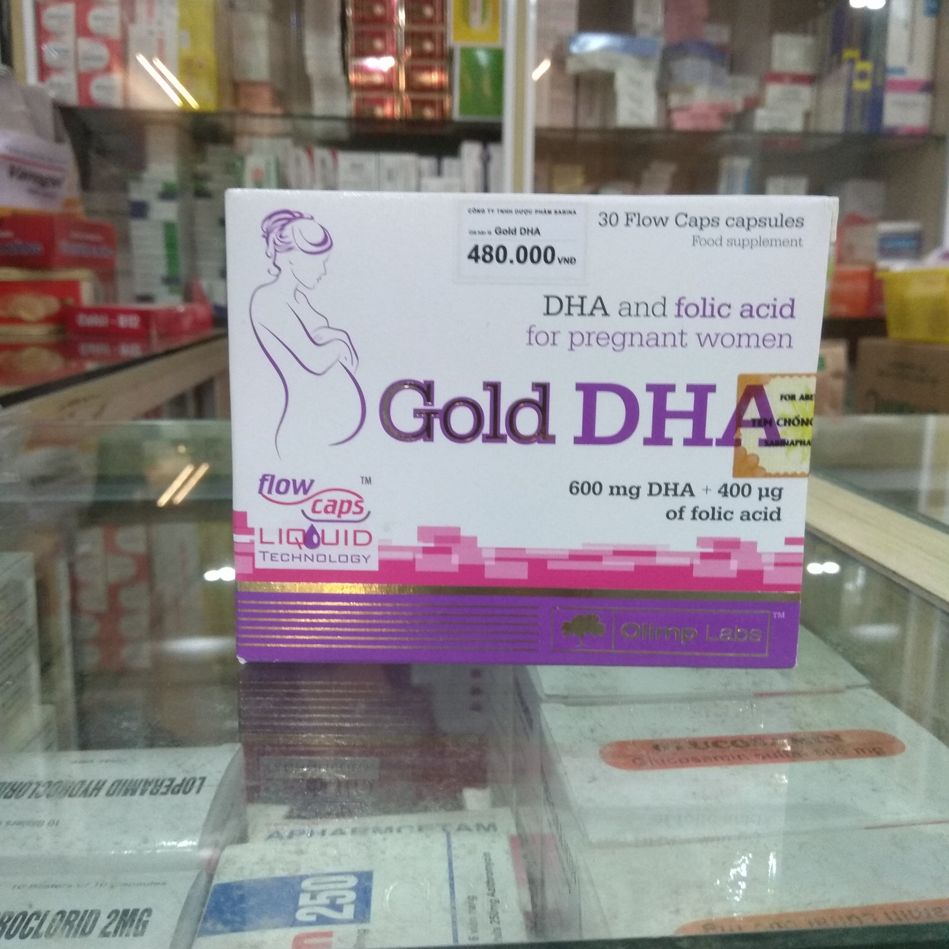 Viên Uống Gold DHA – Cung Cấp DHA & Axit Folic Cho Bà Bầu Và Phụ Nữ Đang Cho Con Bú - Hàng đầy đủ tem kiêm định -Hộp 30 viên.