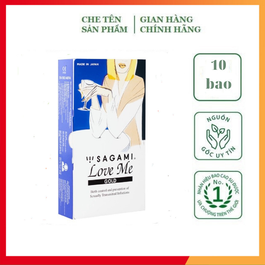 Bao cao su SAGAMI Love Me, bao cao su siêu mỏng, hộp 10 bao