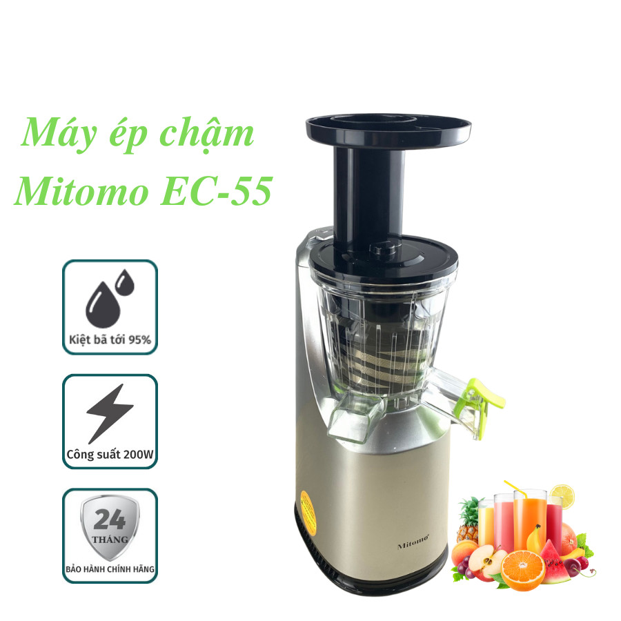 Máy ép chậm, máy ép trái cây Mitomo EC-55 chính hãng bảo hành 3 năm toàn quốc made in thailand