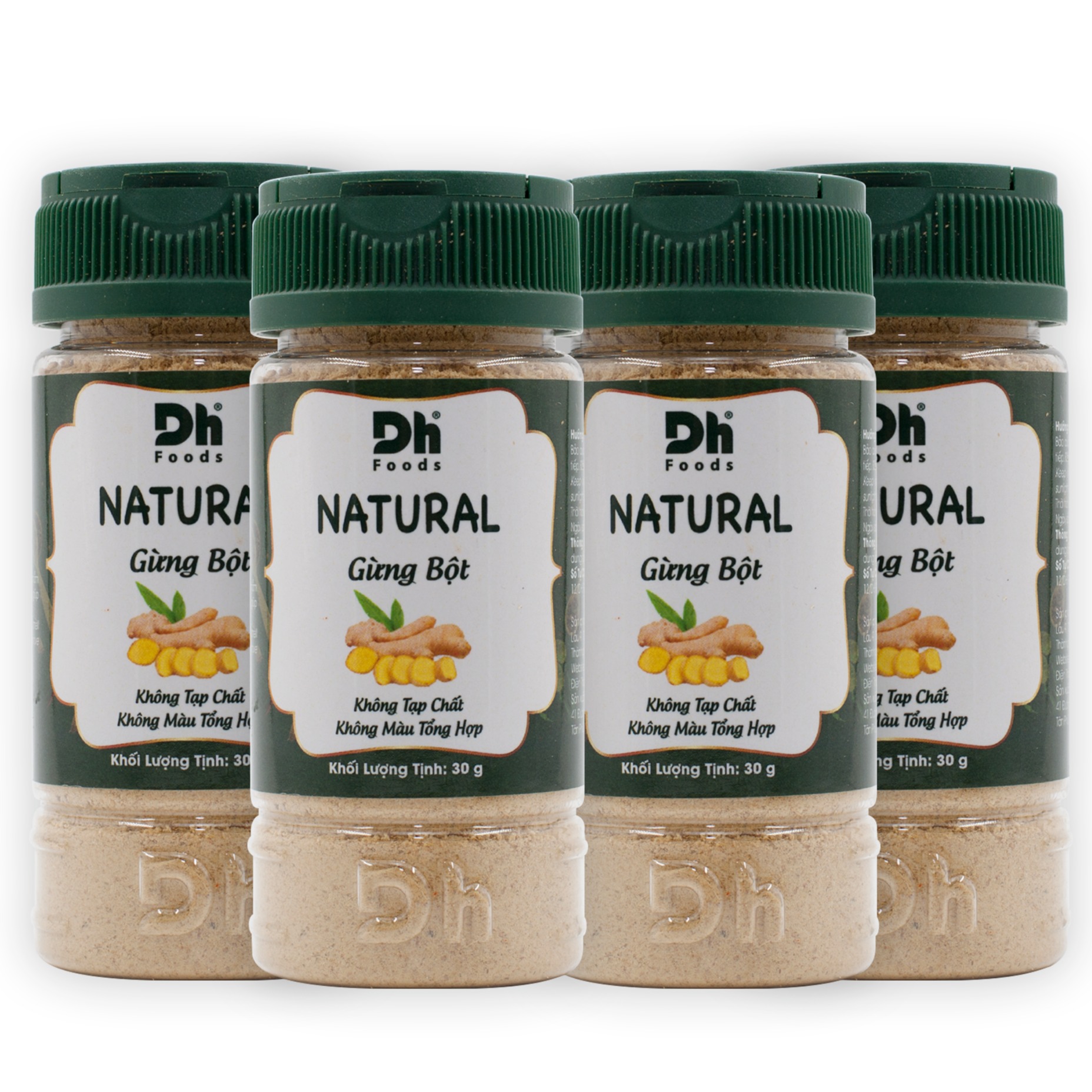 Combo hũ Natural Gừng bột 30gr Dh Foods