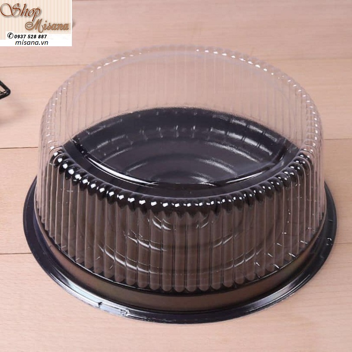 Bộ 05 hộp nhựa tròn 20cm A024 dùng đựng bánh, thực phẩm các loai