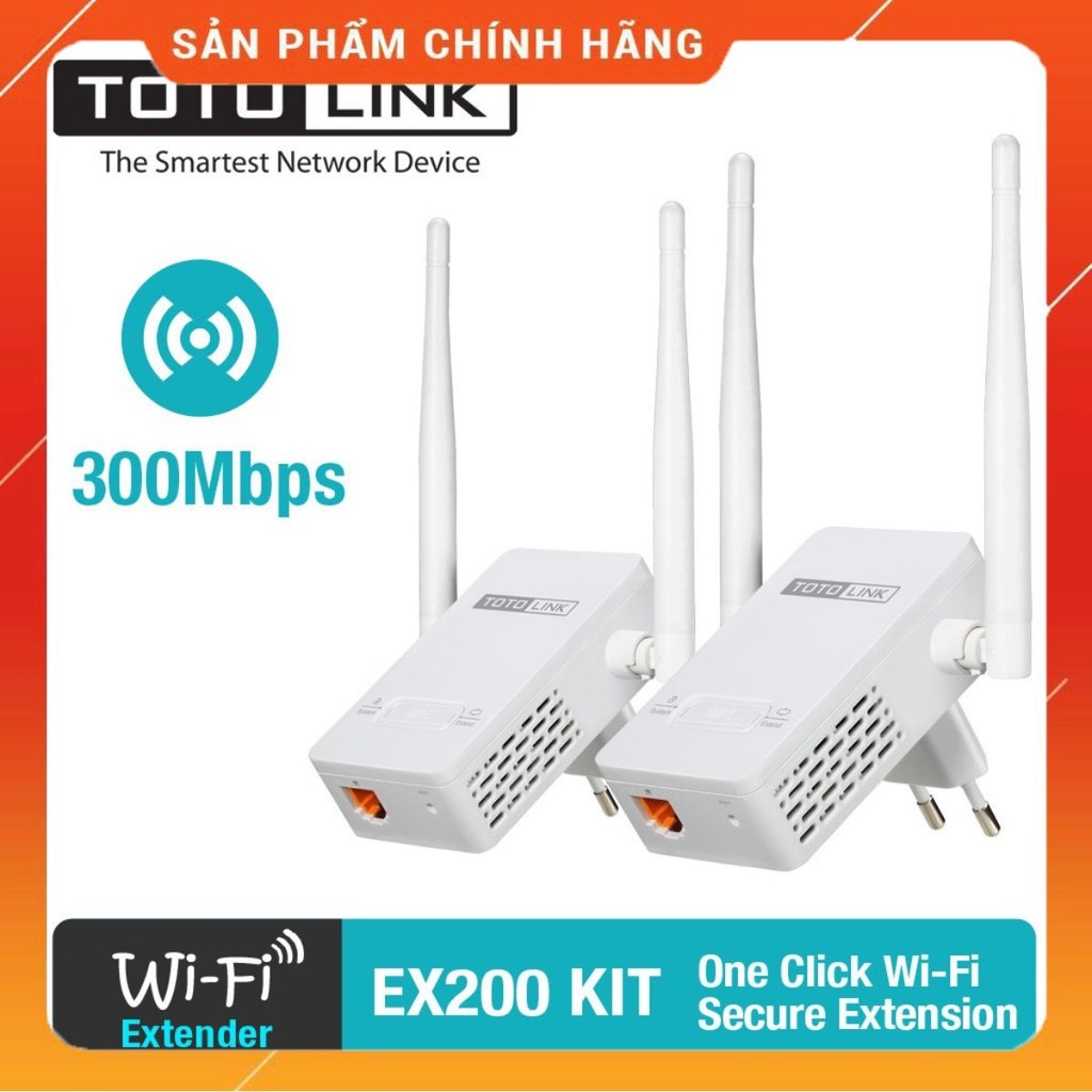 ♕☃℡ Bộ thu phát sóng wifi Totolink EX200 - Hàng phân phối chính thức