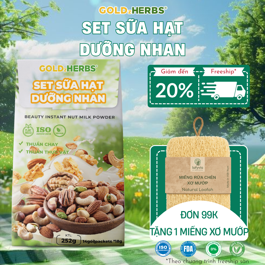 Set Sữa Hạt Dưỡng Nhan Goldzherbs